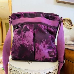 *SOLD* The North Face purple messenger side bag